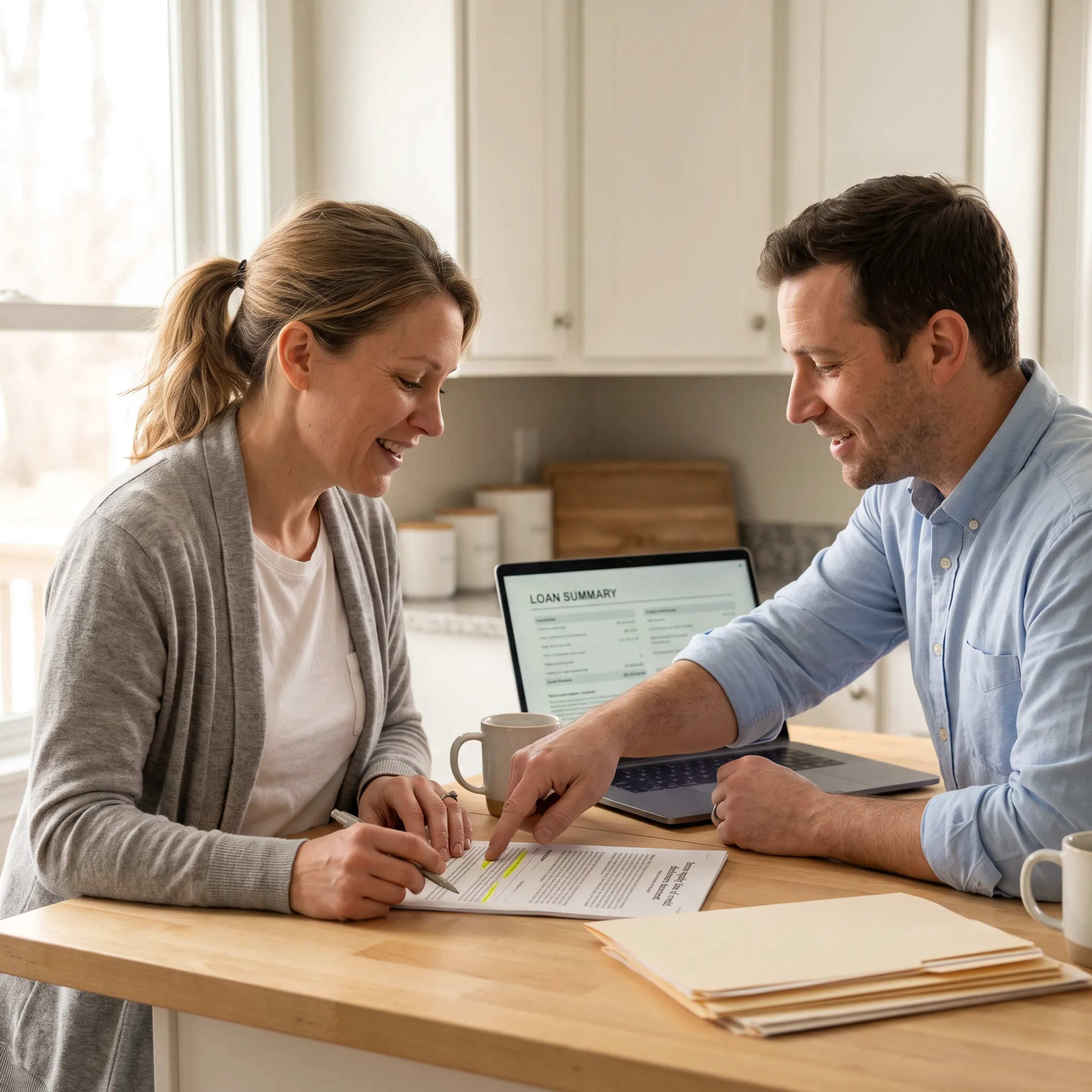 Homeowner reviewing HELOC options with an advisor