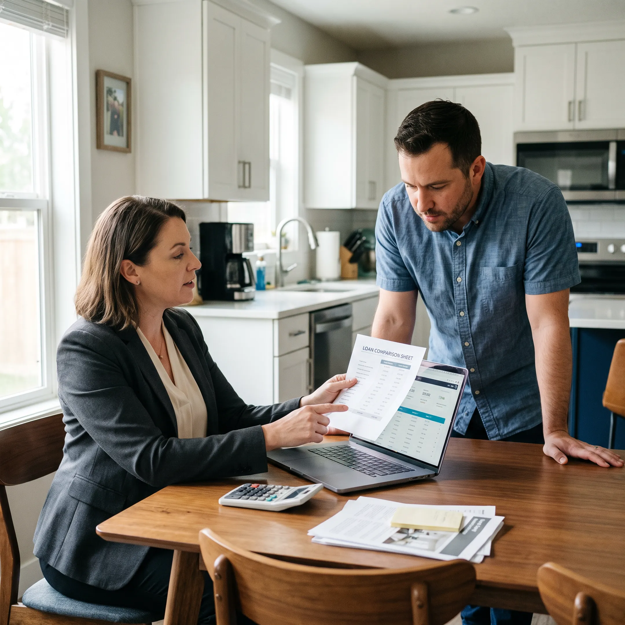 Homeowner reviewing home equity financing options