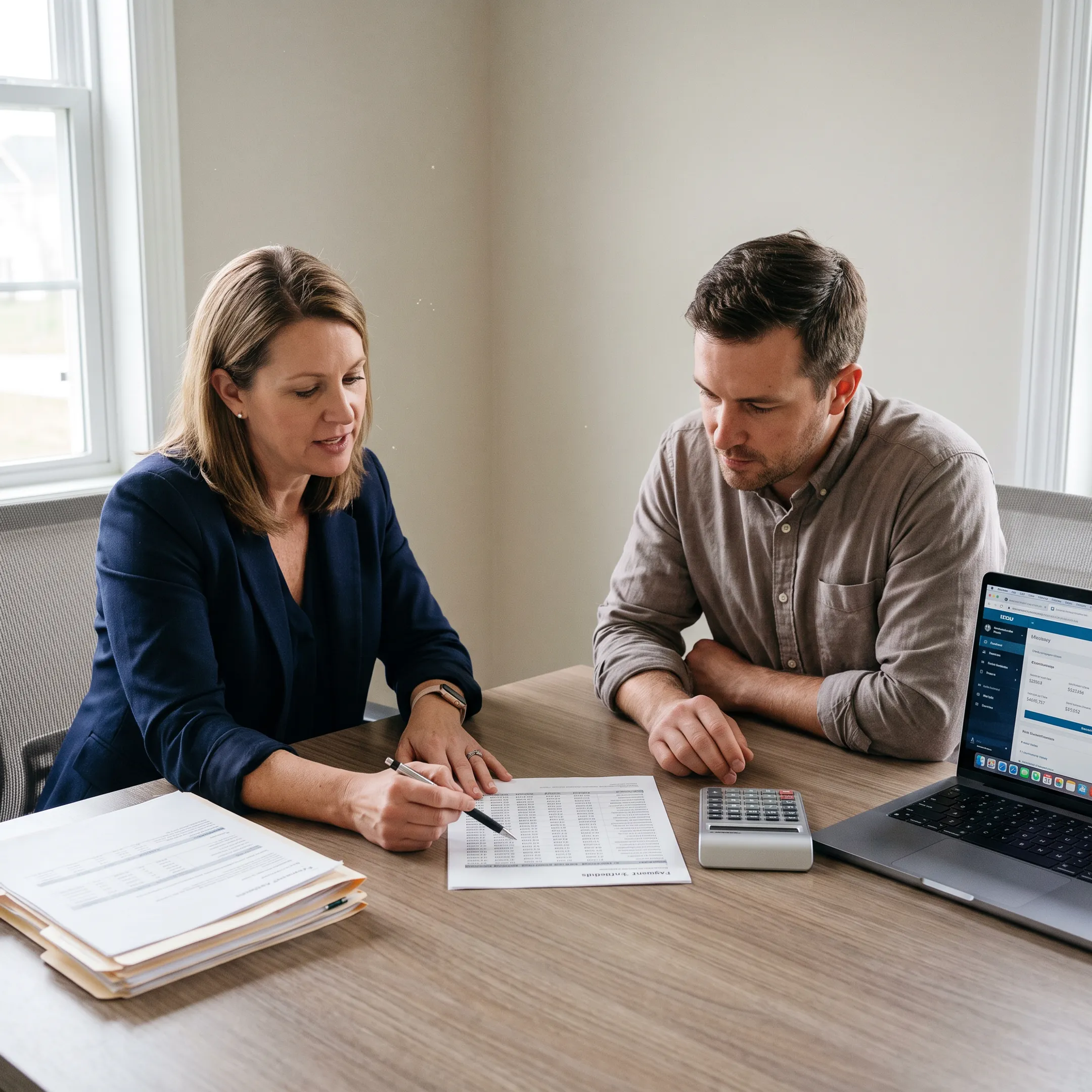 Advisor explaining home equity borrowing options