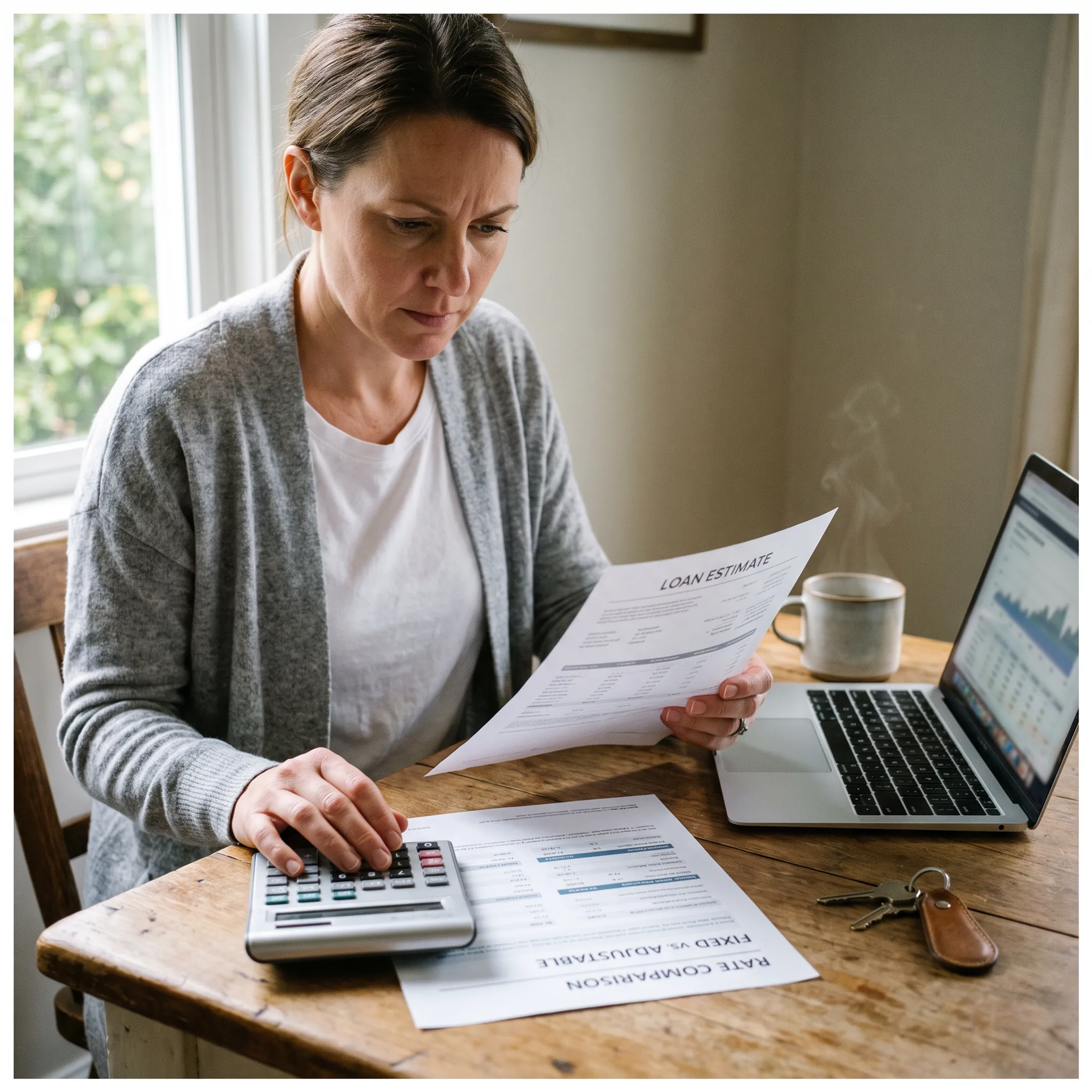 Homeowner reviewing HELOC rate information