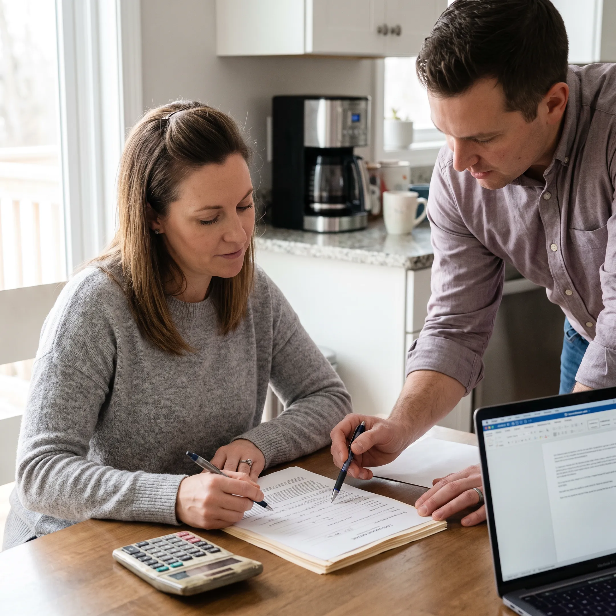 Homeowner reviewing home equity financing options