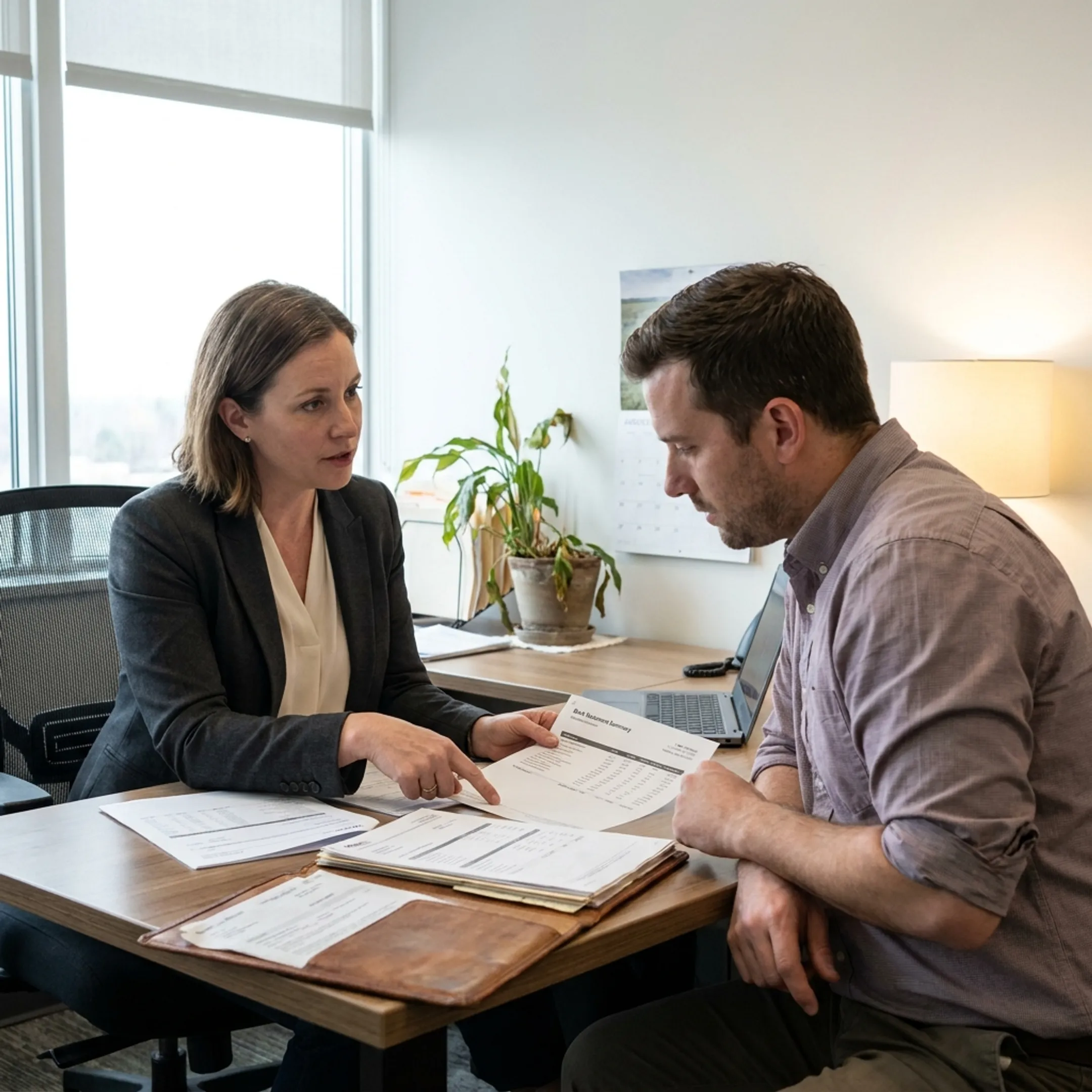 Advisor explaining alternative mortgage income documentation