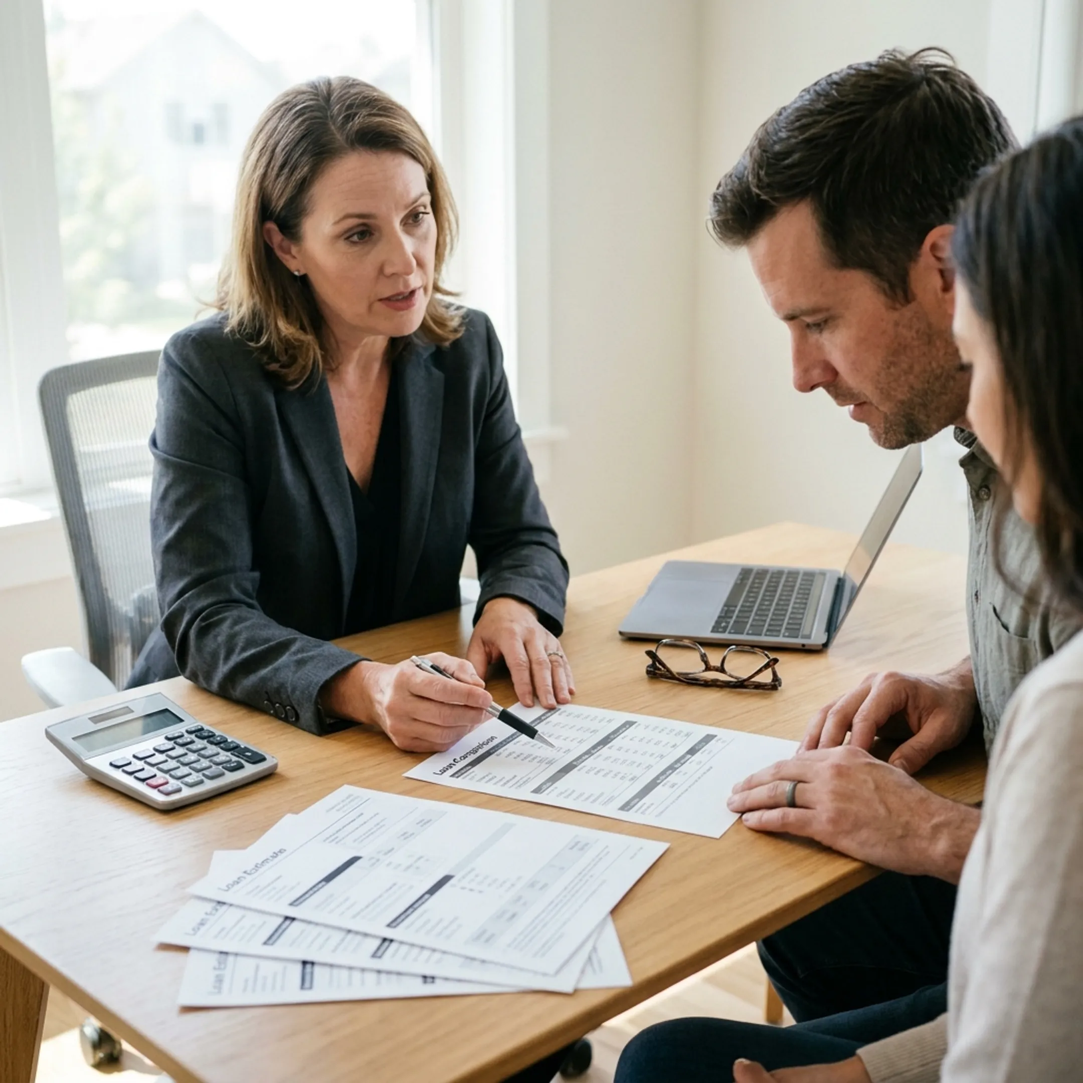 Mortgage advisor discussing home financing options with a Florida borrower
