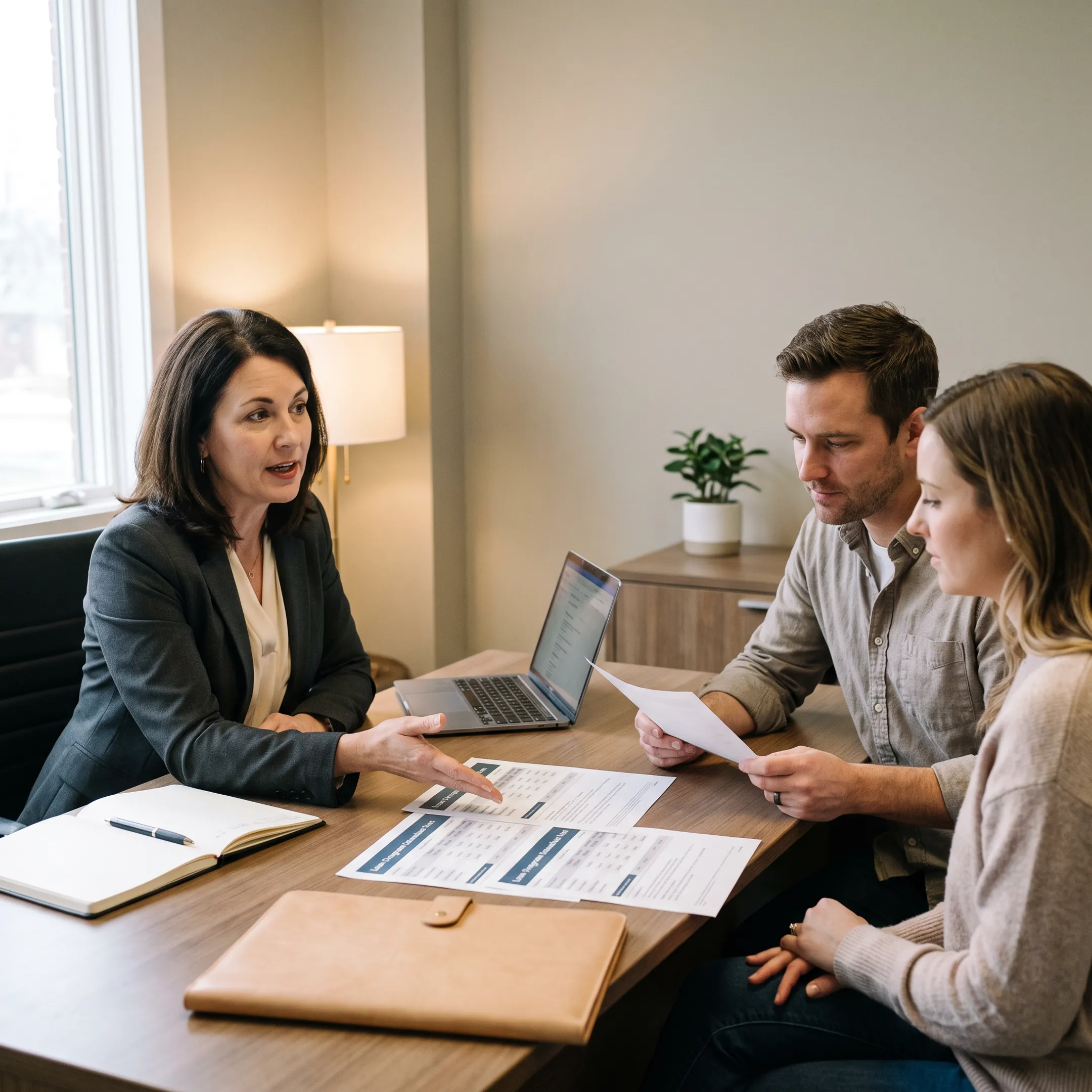 Advisor discussing non-traditional home loan options with a prospective borrower