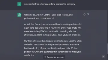 ChatGPT interface displaying content generation and document analysis conversation thread