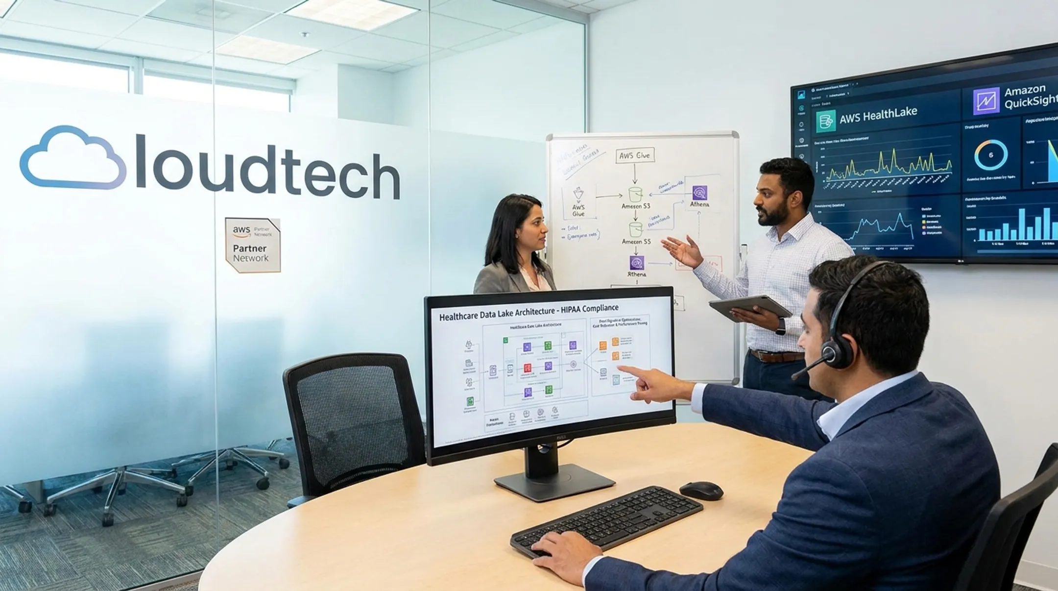 Cloudtech consultants building HIPAA-compliant AWS data lake for healthcare client