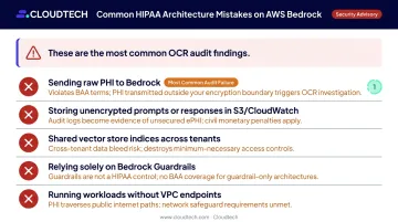 Top HIPAA compliance architectural mistakes to avoid in AWS Bedrock deployments