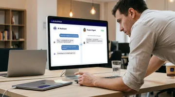 AI chatbot seamlessly escalating conversation to live human support agent