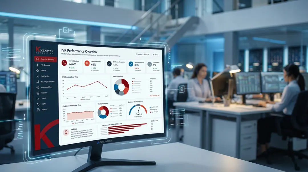 Bank call center IVR system interface showing automated customer service workflow