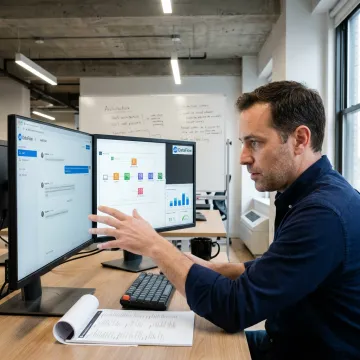 Conversational AI consultant reviewing AWS chatbot workflows