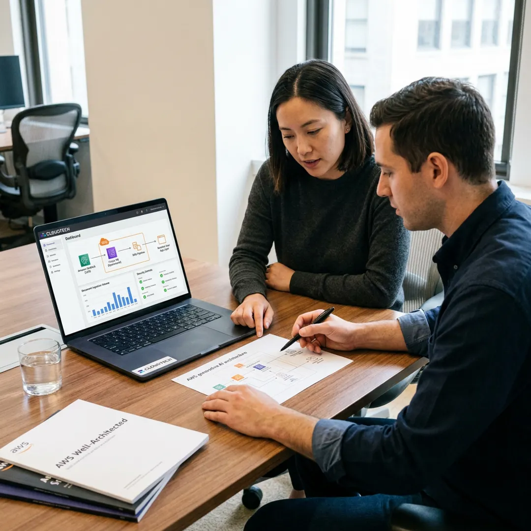 Generative AI integration team working on AWS architecture