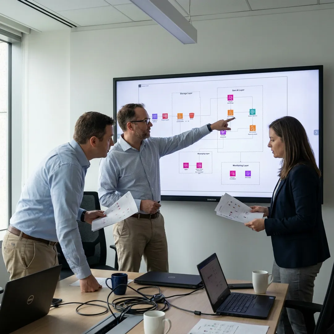 AWS engineers planning a generative AI development workflow
