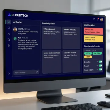 AI chatbot customer support dashboard