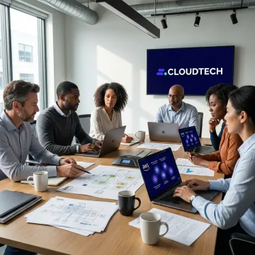 AWS engineers collaborating with internal team