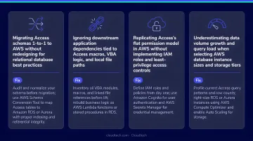 Four common MS Access to AWS migration mistakes and how to avoid them