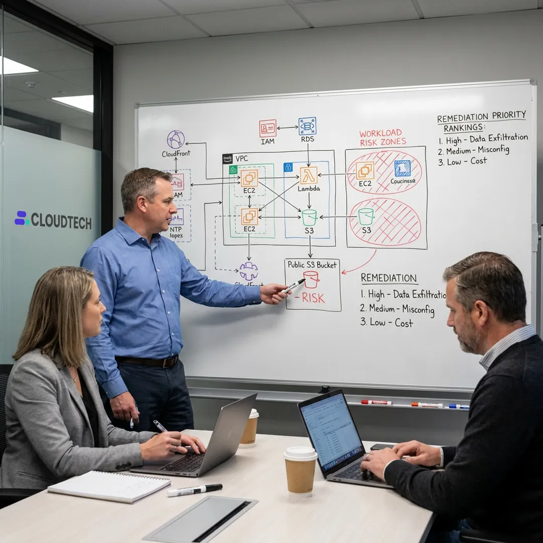 AWS consultants reviewing cloud architecture roadmap