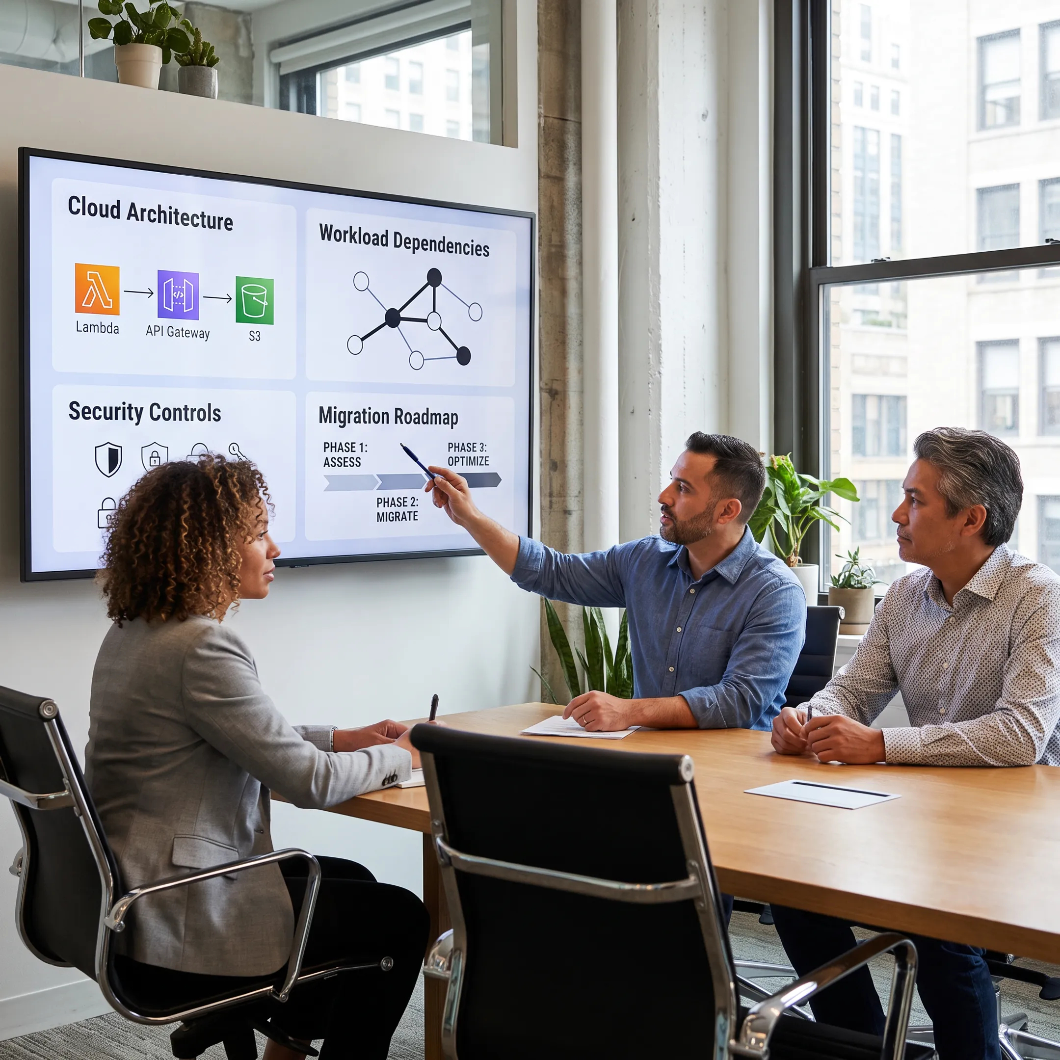 AWS migration specialists planning workload cutover and cloud architecture
