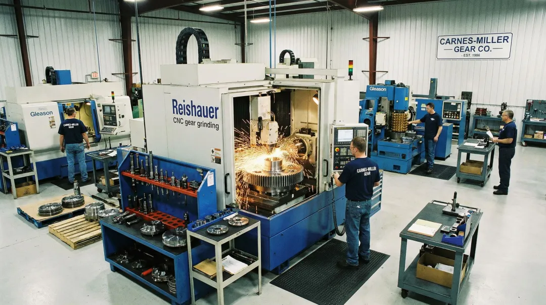 Carnes-Miller Gear precision spur gear grinding machine in operation at facility