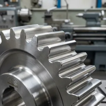 Close-up of precision ground gear teeth showing smooth surface finish