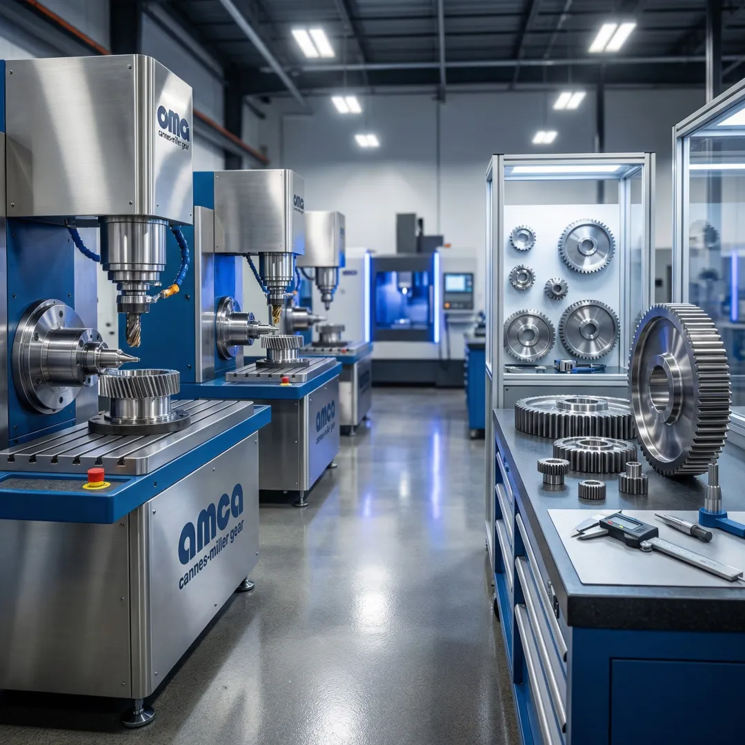 Advanced gear manufacturing facility with precision machinery