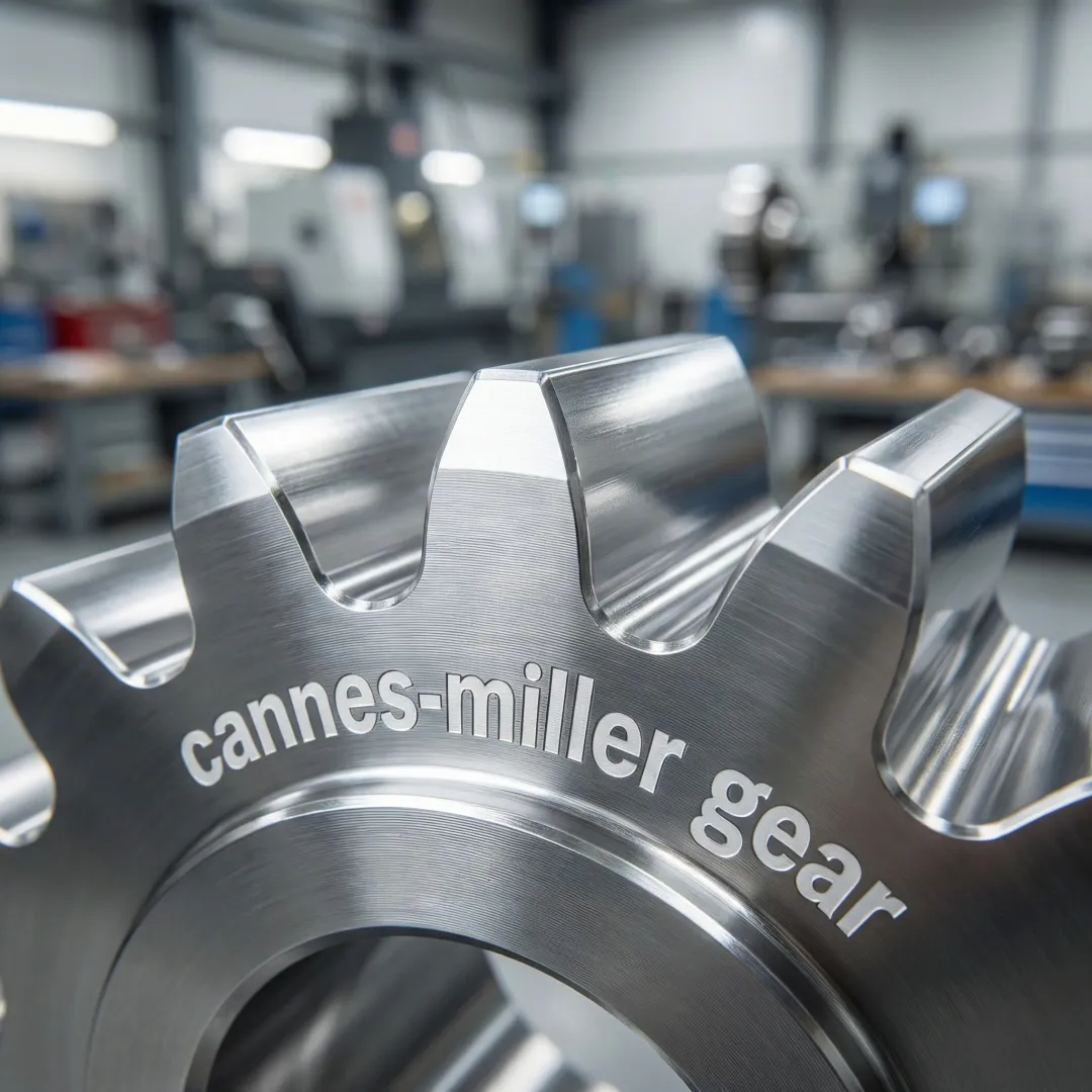 Close-up of precision ground gear teeth showing superior surface finish
