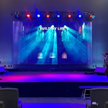 Church sanctuary with LED video wall