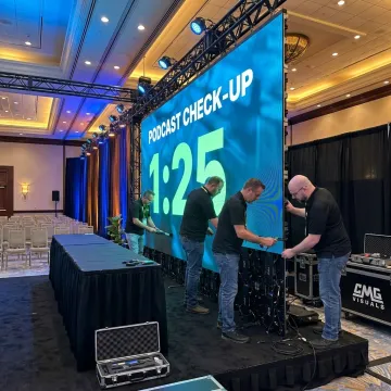 Large LED video wall at a live event