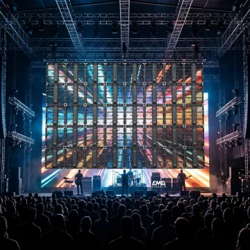Large LED video wall at a live event