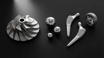 Aerospace turbine blade and medical implant parts produced by 5-axis CNC machining