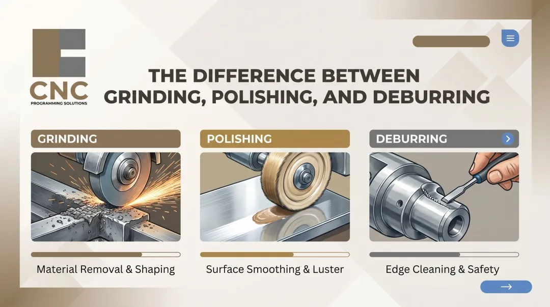 The Difference Between Grinding, Polishing, and Deburring