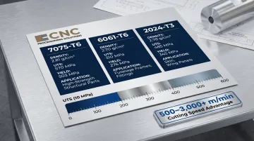Aerospace aluminum alloy comparison chart 7075 6061 2024 strength and applications
