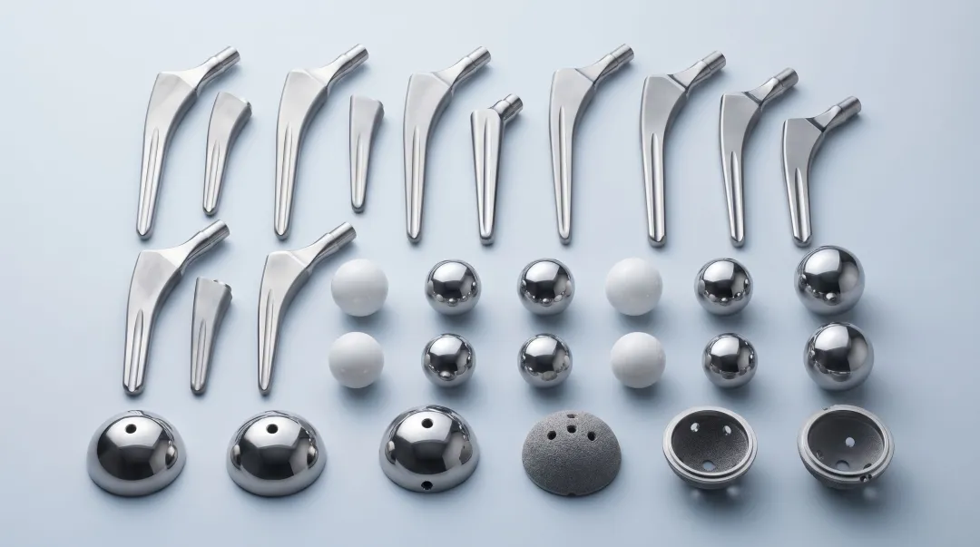 Precision machined orthopedic implant components with smooth polished surface finish