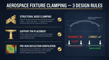 Aerospace fixture clamping force placement rules for thin-wall component design