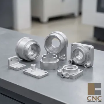 Finished aluminum parts after bead blasting