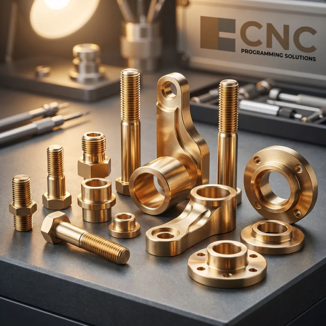 Custom brass parts after CNC machining