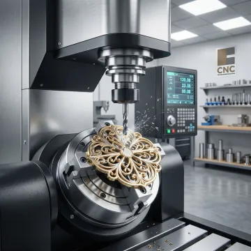 5-axis CNC machine machining jewelry component