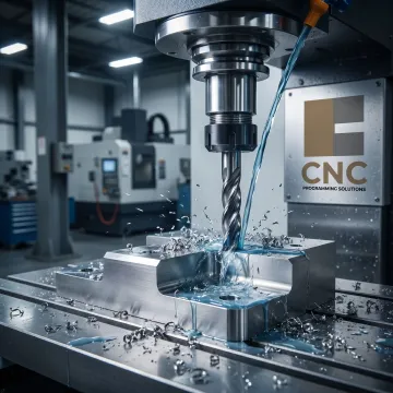 Titanium CNC machining in progress