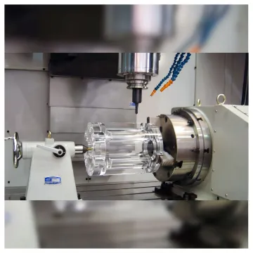 Custom acrylic part on CNC machine