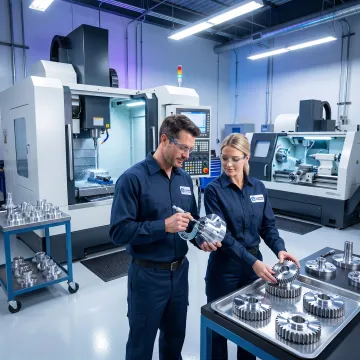 Precision machine shop with CNC equipment