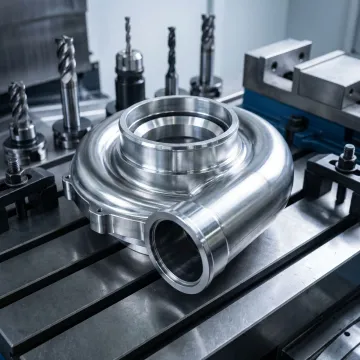 Machined clean energy component on CNC equipment