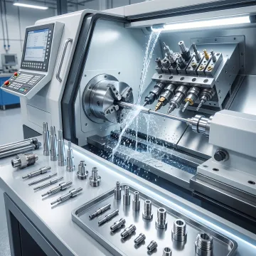 CNC Swiss machining of precision metal parts