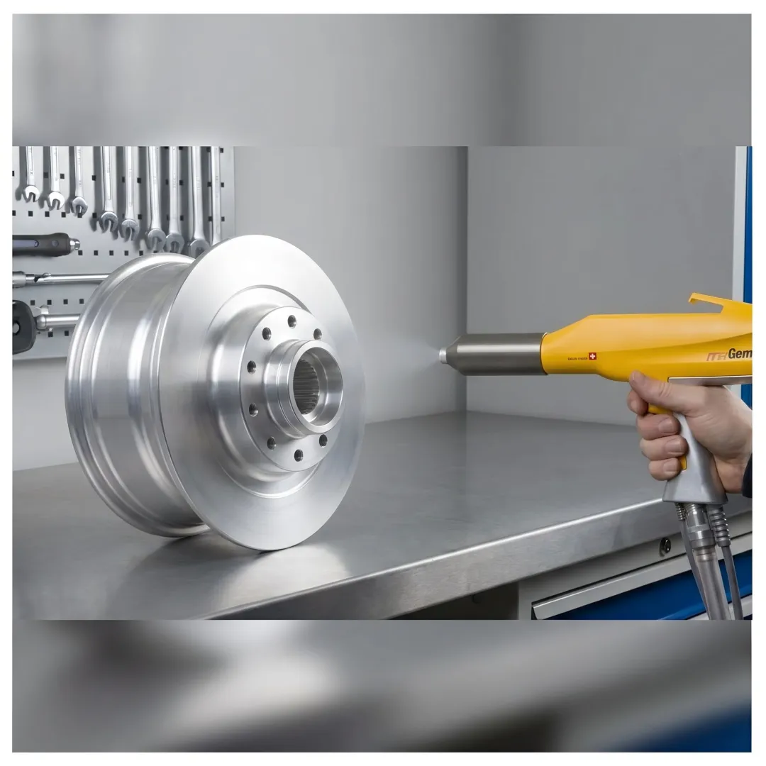 Technician inspecting anodized aluminum parts