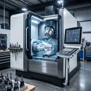 5-axis CNC machining complex metal part