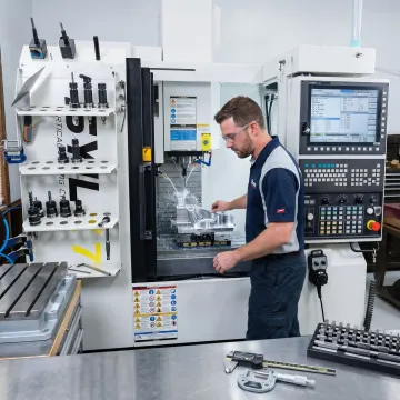 Precision machining of a metal component
