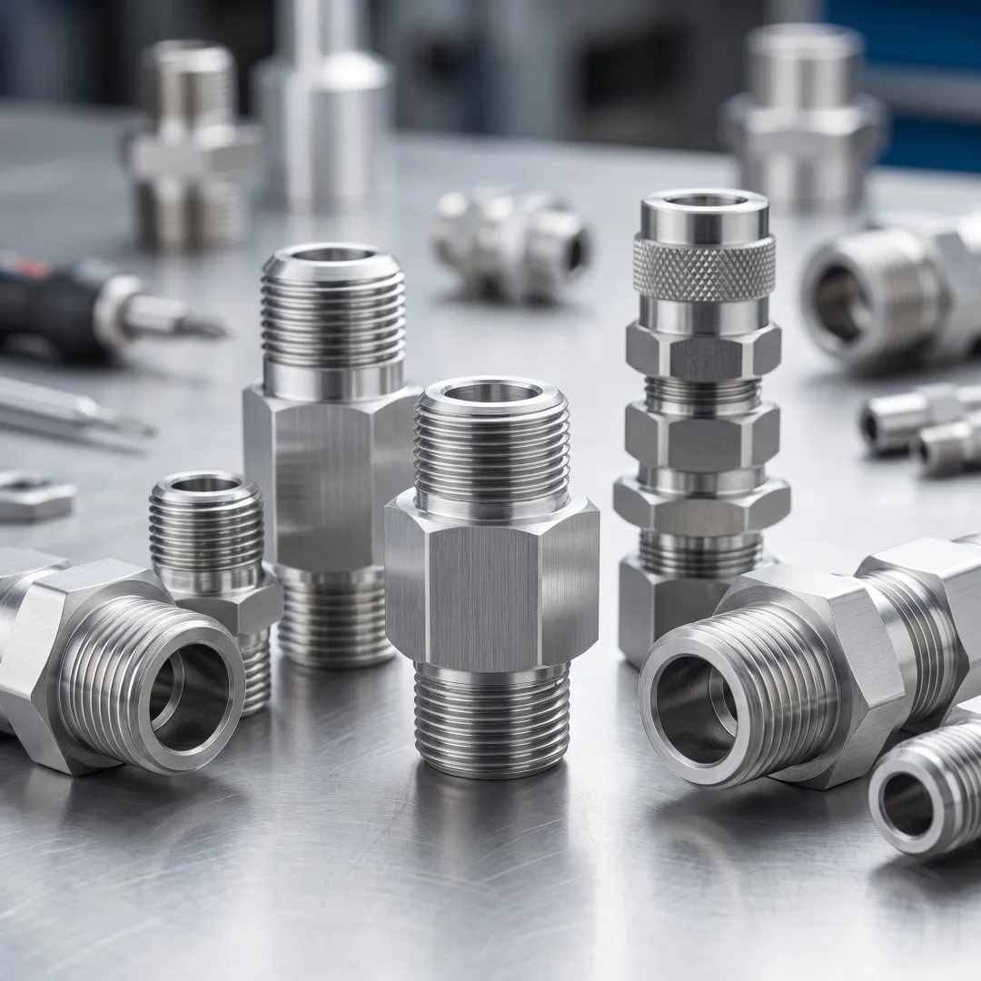 Machining hydraulic component on CNC equipment