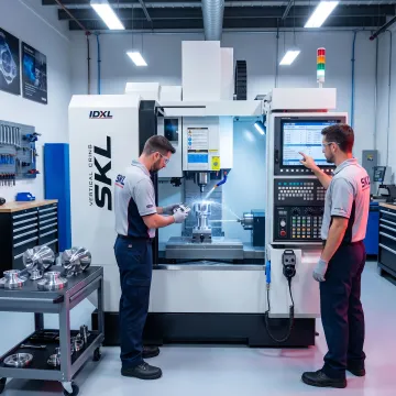 Precision CNC machining in a machine shop