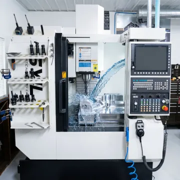 Close tolerance CNC machining of a custom metal component