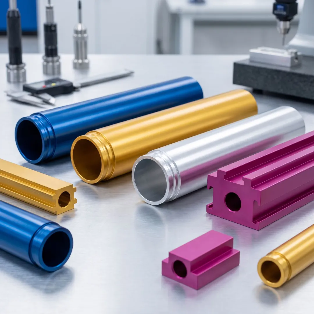 Finished anodised aluminium components