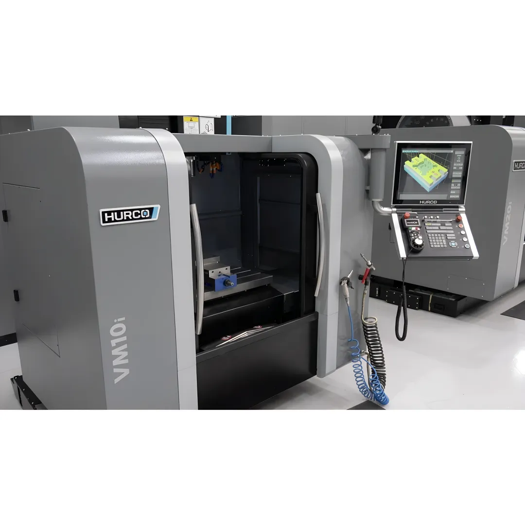 CNC machining center producing precision metal parts