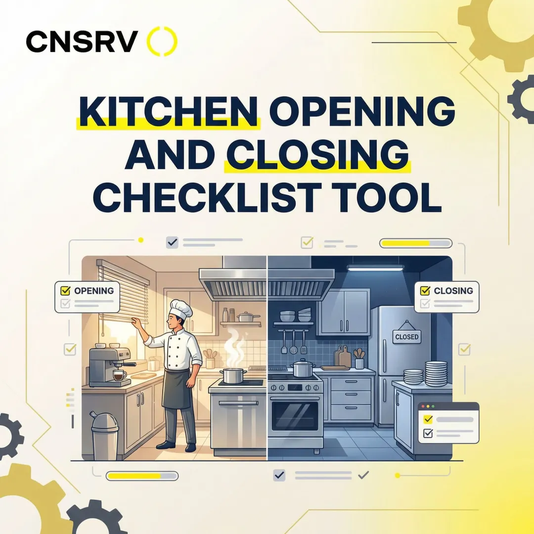 Kitchen Opening and Closing Checklist Tool